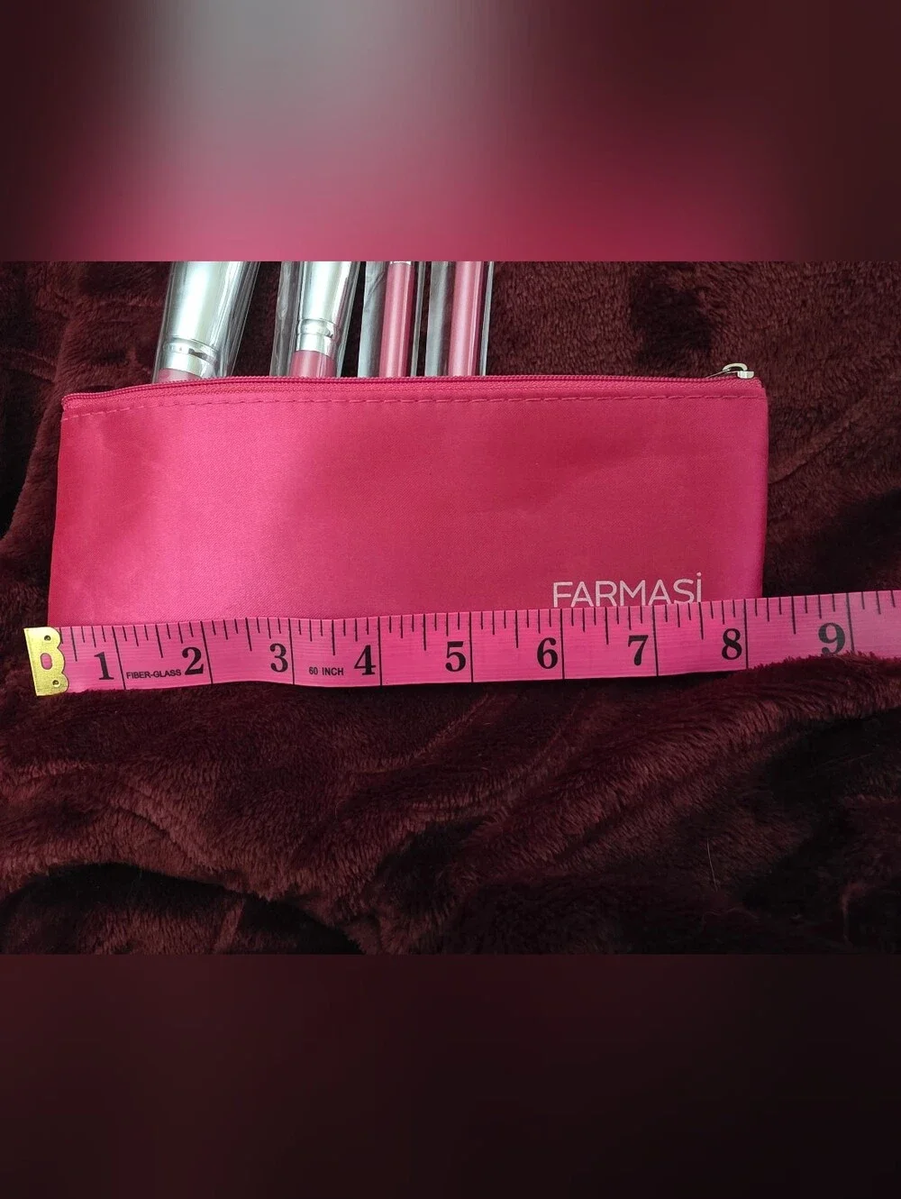 Farmasi Bright Pink 5 Piece Makeup Brush Brushes In Original Cellophane Wrappers